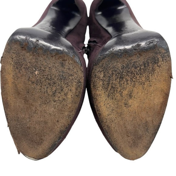 Alexander McQueen Deep Purple Suede High Heel Platform Ankle Booties Women 38 - Picture 13 of 16